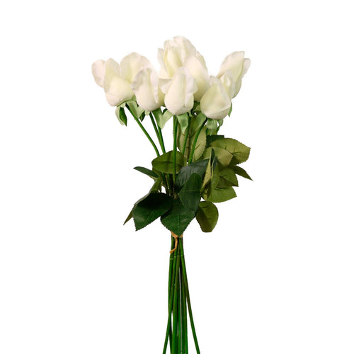 Real Touch Closed Rose Bud Bunch (9 Stems Per Bunch)