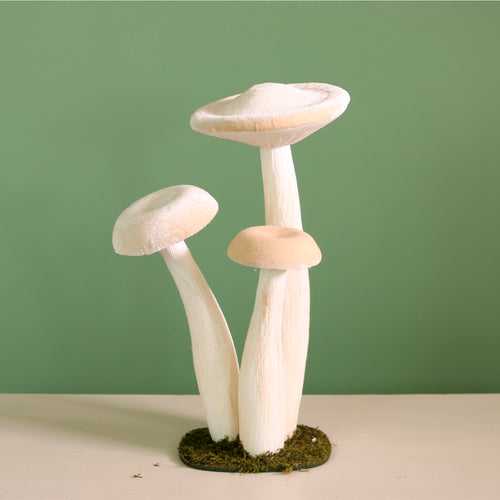 Velvet Standing Mushroom Trio