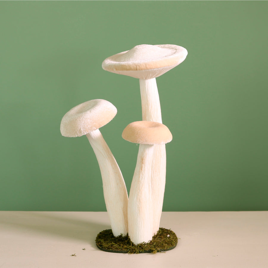 Velvet Standing Mushroom Trio