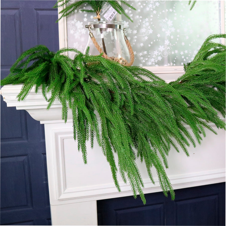 Real Touch Extra Full, Weeping Norfolk Pine Garland 185cm