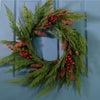 Real Touch Cupressus With Berries & Pine Cone Wreath (60cm)