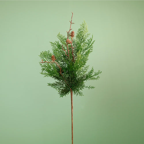 Real Touch Heritage Conifer & Pine Cones Stem