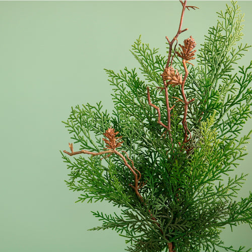 Real Touch Heritage Conifer & Pine Cones Stem