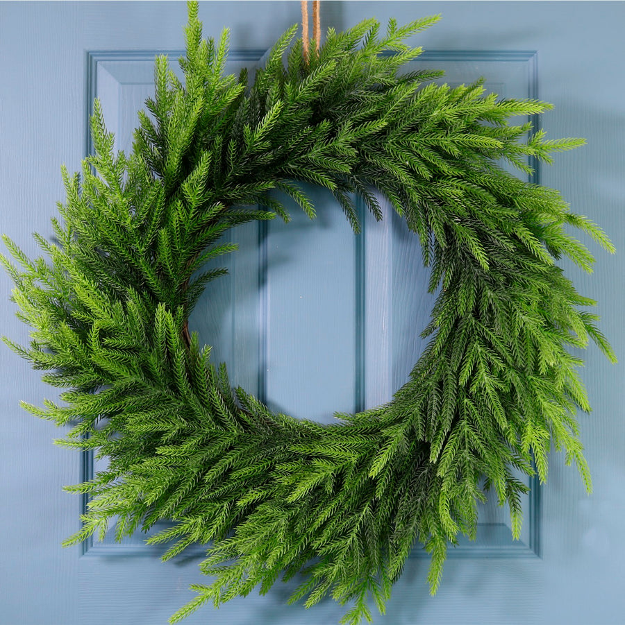 Real Touch Grand Norfolk Pine Wreath (70cm)