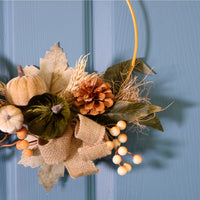 Autumn Woodland Pumpkin Mix Wire Wreath (35cm)