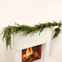 Premium Lawson Cypress & Bells Garland (180cm)