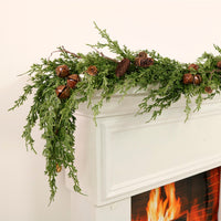 Premium Lawson Cypress & Bells Garland (180cm)