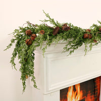 Premium Lawson Cypress & Bells Garland (180cm)