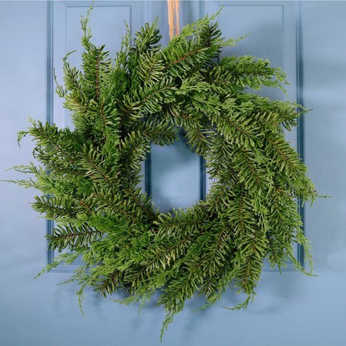 Real Touch Mountain Spruce Wreath (60cm)