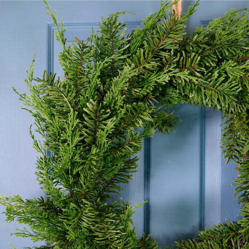 Real Touch Mountain Spruce Wreath (76cm)