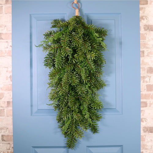 Real Touch Coarse Spruce Teardrop Swag (86cm)