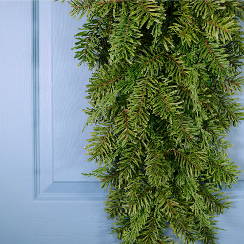 Real Touch Coarse Spruce Teardrop Swag (86cm)