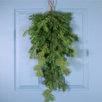 Real Touch Majestic Spruce Teardrop Swag