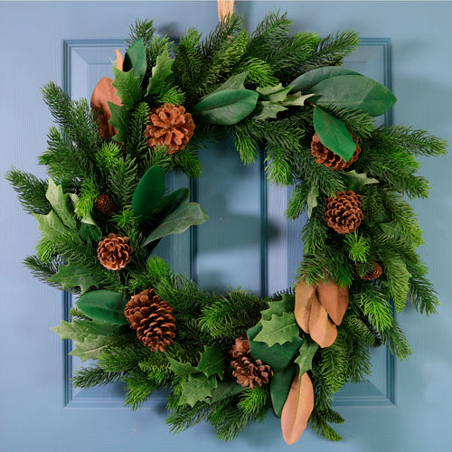 Premium Ascot Woodland Pine Wreath (65cm)