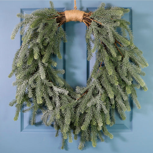 Premium Blue Royale Heart Shape Wreath (75cm)