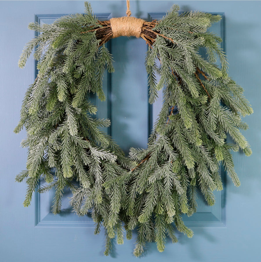 Premium Blue Royale Heart Shape Wreath (75cm)