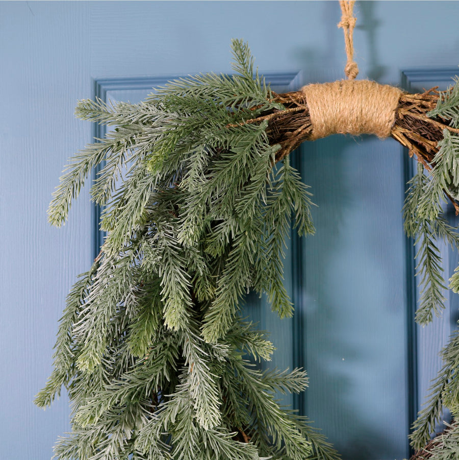 Premium Blue Royale Heart Shape Wreath (75cm)