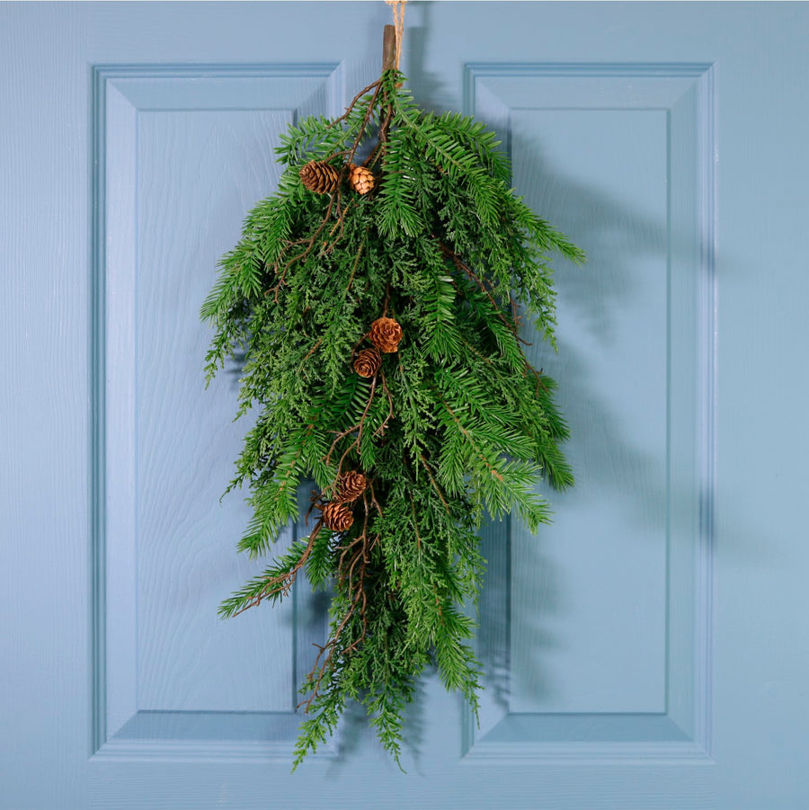 Premium Noblewood Mixed Fir Tear Drop Swag (65cm)