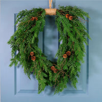 Premium Noblewood Mixed Fir Heart Shape Wreath (65cm)