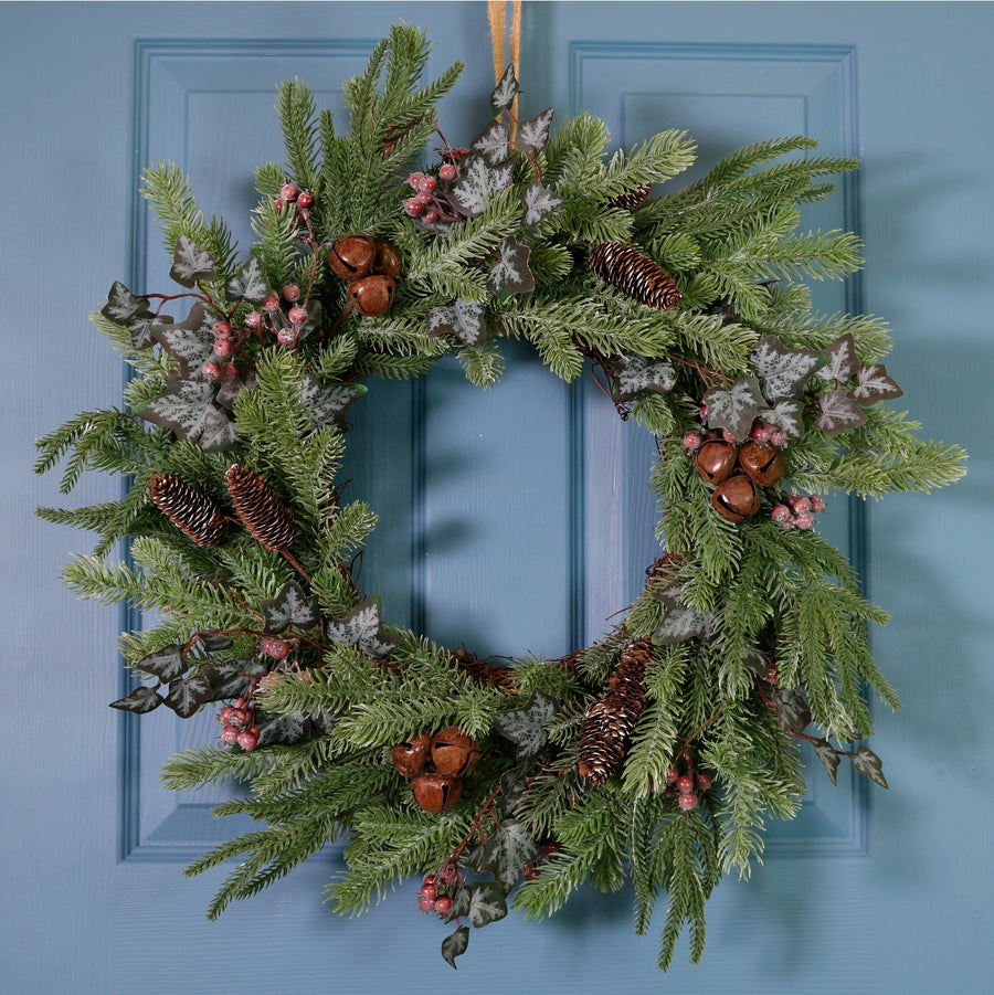 Premium Country Forest With Bells Wreath (60cm)