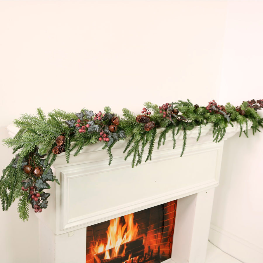 Premium Country Forest With Bell Garland (180cm)