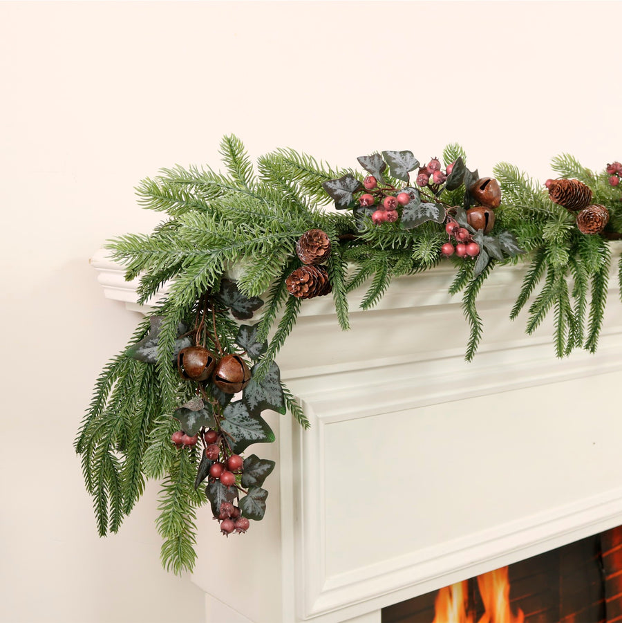 Premium Country Forest With Bell Garland (180cm)