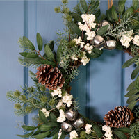 Premium Noel Nobel Berry & Bell Wreath (55cm)