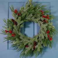 Premium Norway Spruce & Berry Wreath (60cm)