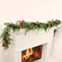 Premium Norway Spruce & Berry Garland (180cm)