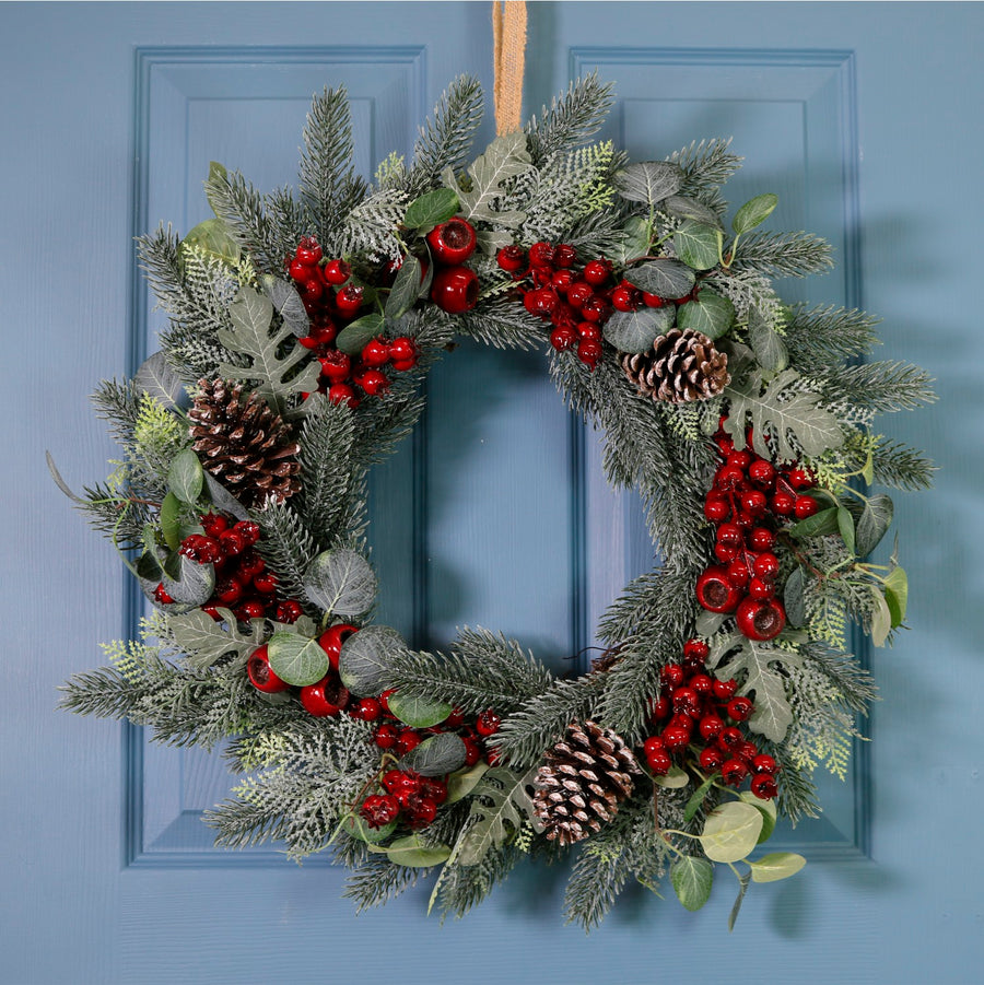 Premium Scarlet Rosehip Berry Wreath (55cm)