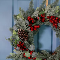 Premium Scarlet Rosehip Berry Wreath (55cm)