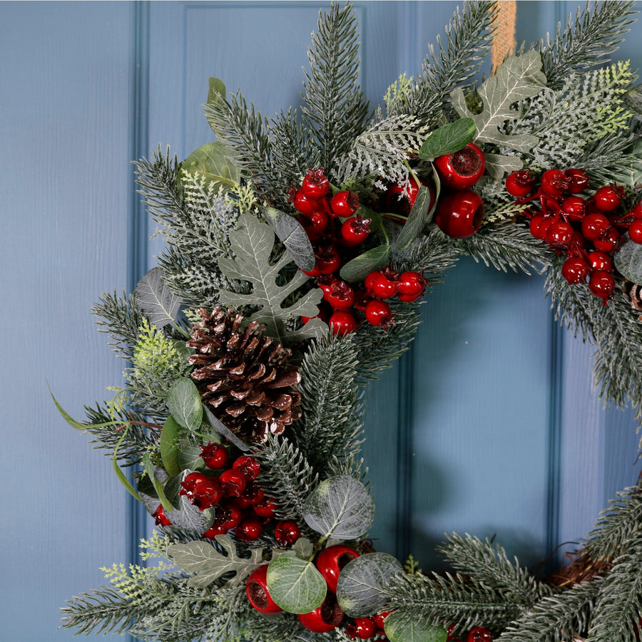 Premium Scarlet Rosehip Berry Wreath (55cm)