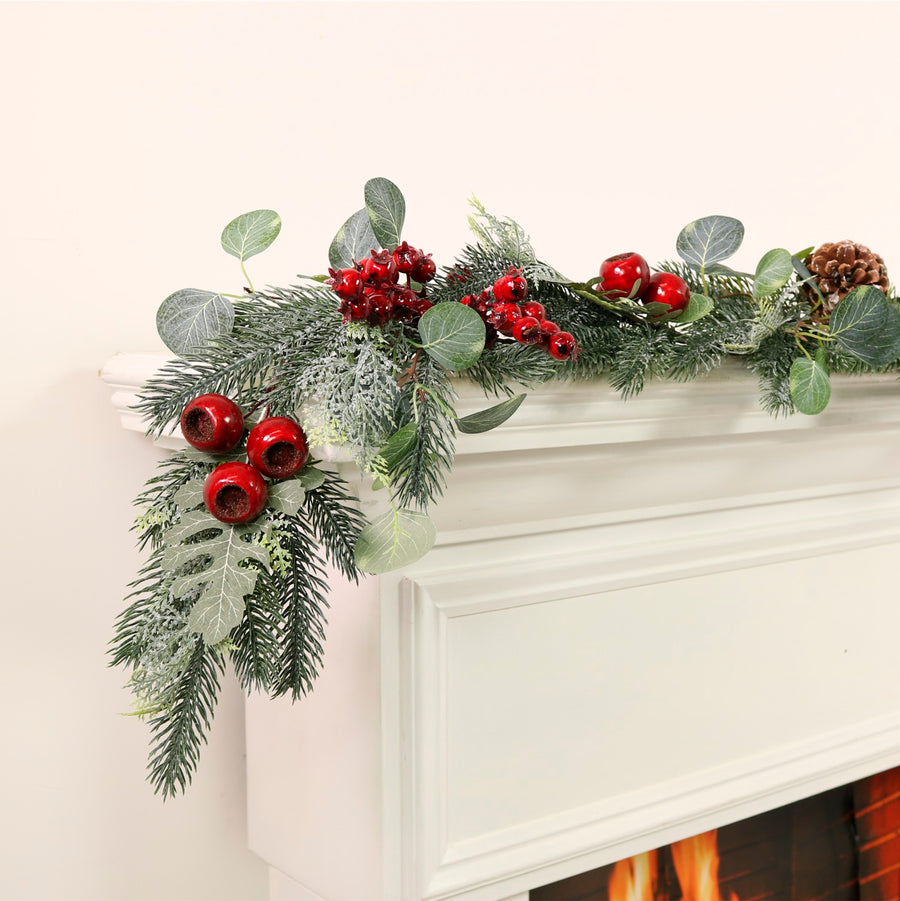 Premium Scarlet RoseHip Berry Garland (180cm)