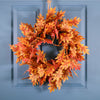 Autumn Crimsoned Oak Leaf Wreath