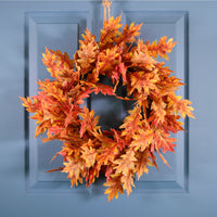 Autumn Crimsoned Oak Leaf Wreath