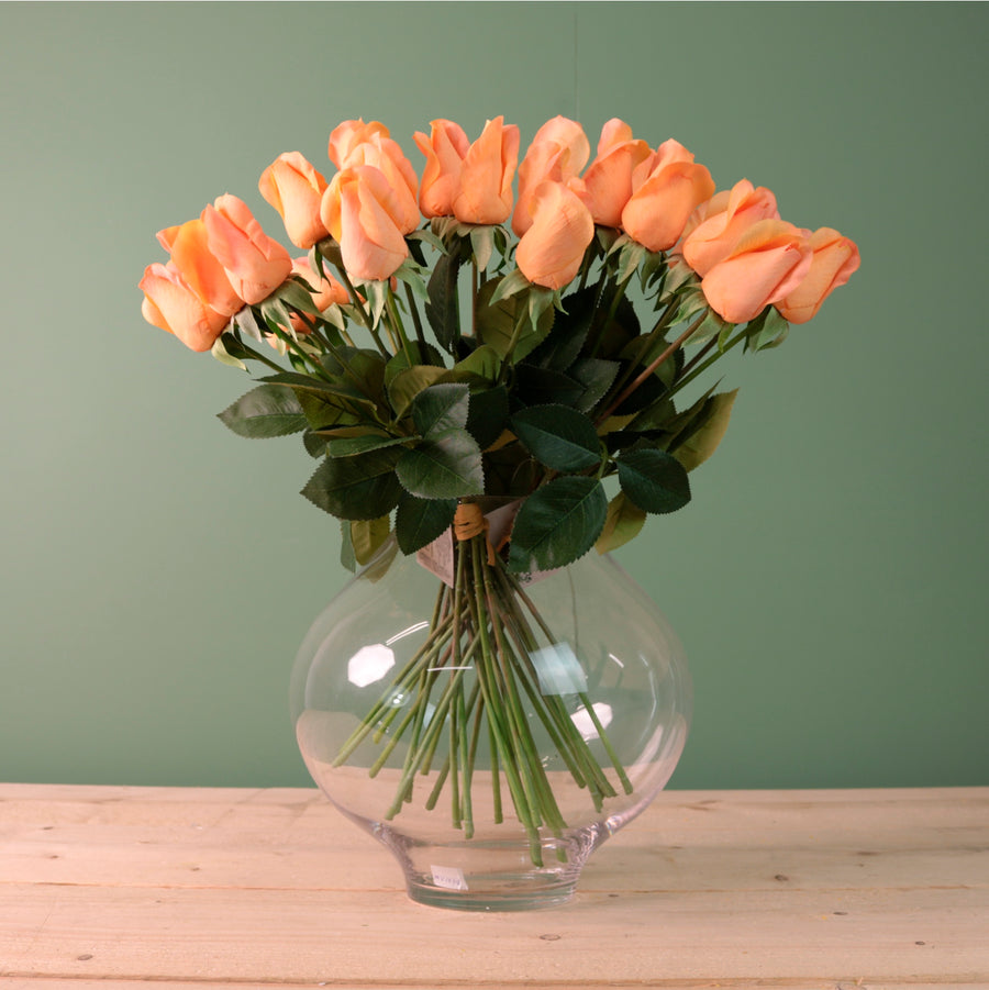Real Touch Closed Rose Bud Bunch (9 Stems Per Bunch)