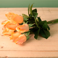 Real Touch Closed Rose Bud Bunch (9 Stems Per Bunch)