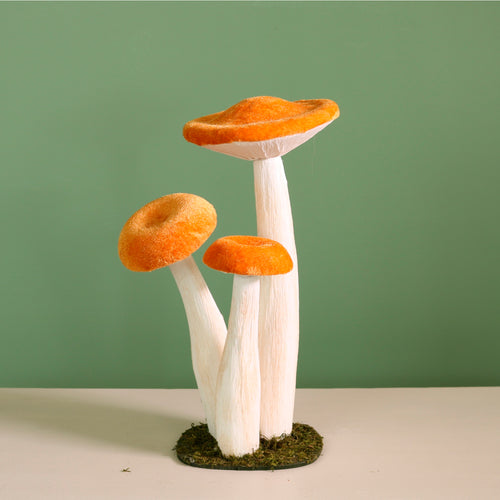 Velvet Standing Mushroom Trio