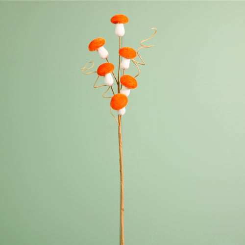 Seasonal Mini Velvet Mushroom Spray