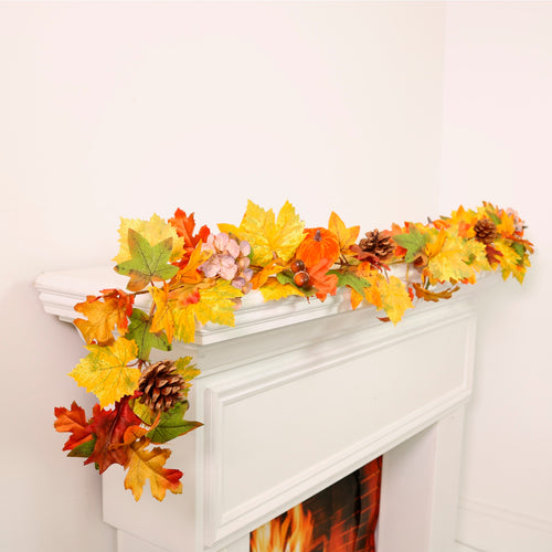 Autumn Fall Pumpkin Mix Garland (150cm)