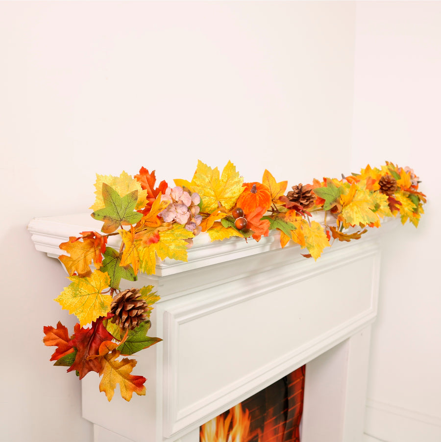 Autumn Fall Pumpkin Mix Garland (150cm)