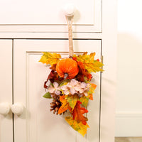 Autumn Fall Pumpkin Mix Hanging Teardrop Swag (35cm)