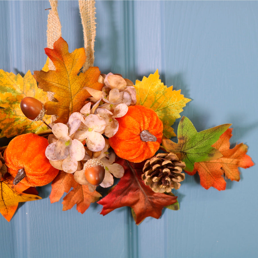 Autumn Fall Pumpkin Mix Swag (35cm)