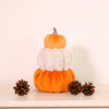 Autumn Faux Fur & Velvet Trio Pumpkin Stack