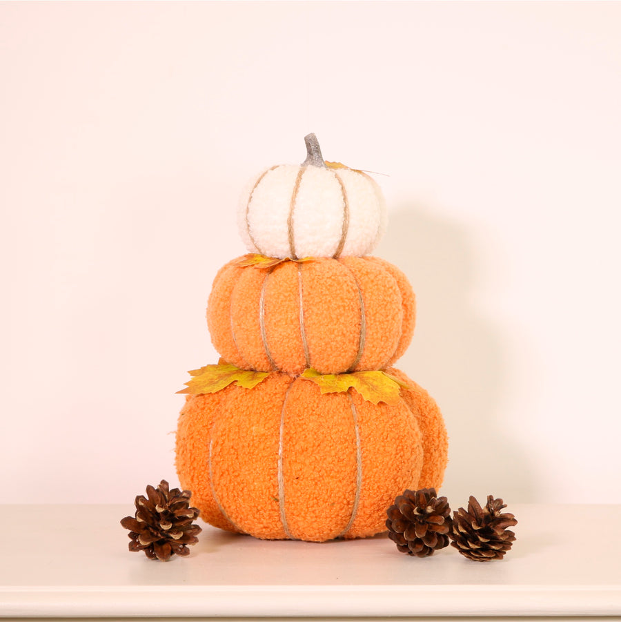 Autumn Boucle Trio Pumpkin Stack