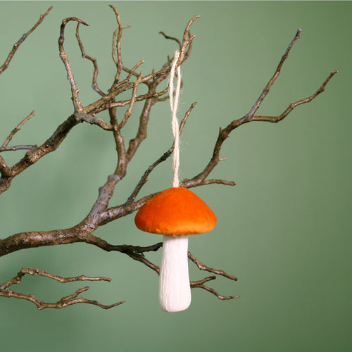 Velvet Hanging Toadstool Mushroom