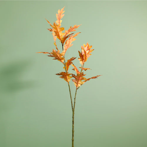 Printed Crimsoned Oak Leaf Spray