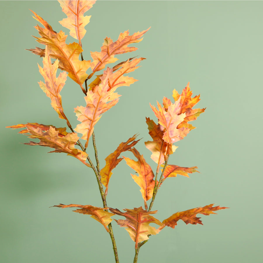 Printed Crimsoned Oak Leaf Spray