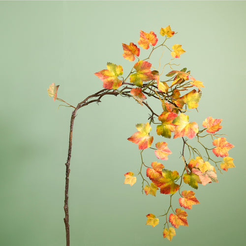 Printed Cascading Autumn Birch Spray