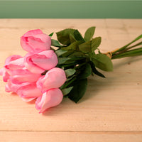 Real Touch Closed Rose Bud Bunch (9 Stems Per Bunch)
